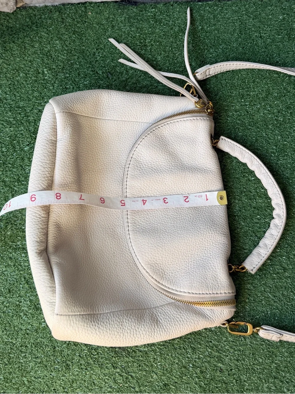 HOBO Fern Cream Pebbled Leather Women’s Crossbody Bag